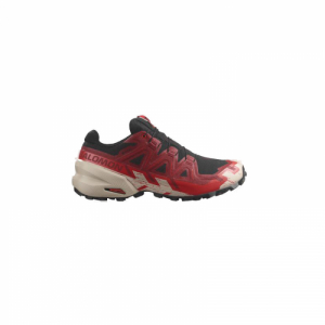Pánska bežecká trailová obuv - SALOMON-Speedcross 6 GTX black/red dalhia/poppy red Červená 46 2/3 1
