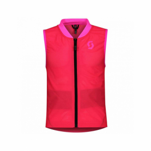 Juniorský chránič chrbta - SCOTT-Vest Protector Jr AirFlex high viz pink Ružová XS
