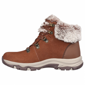 Dámske členkové zimné topánky - SKECHERS-Trego Falls Finest chestnut Hnedá 39 2