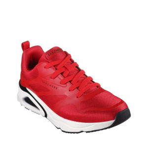 Pánska rekreačná obuv - SKECHERS-Tres Air Uno Revolutionairy red Červená 43