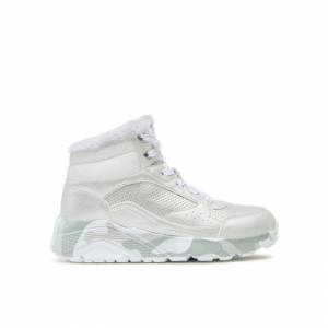 Dievčenské členkové zimné topánky - SKECHERS-Uno Lite Camo Dazzle silver/grey Strieborná 34 1