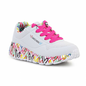 Dievčenská rekreačná obuv - SKECHERS-Uno Lite Lovely Luv white/pink Biela 39