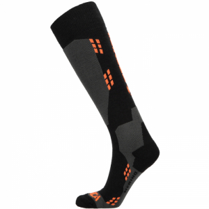 Lyžiarske podkolienky (ponožky) - TECNICA-Merino ski socks, black/orange Čierna 39/42
