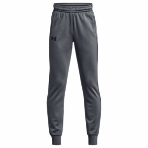 Chlapčenské zateplené tepláky - UNDER ARMOUR-UA Armour Fleece Joggers-GRY Šedá 149/160