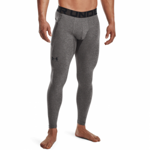 Pánske zateplené legíny - UNDER ARMOUR-UA CG Armour Leggings-GRY Šedá XXL