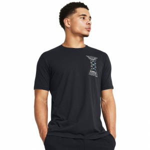 Pánske tričko s krátkym rukávom - UNDER ARMOUR-UA Dusk to Dawn Skul SS-BLK Čierna XL