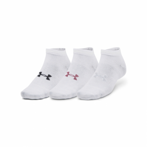 Ponožky - UNDER ARMOUR-UA Essential Low Cut 3pk-WHT Biela 36/41