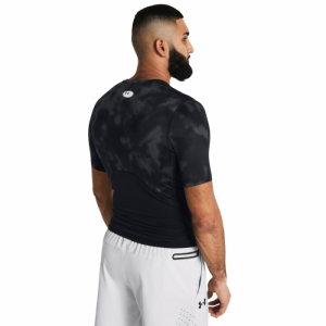 Pánske kompresné tričko s krátkym rukávom - UNDER ARMOUR-UA HG Armour Printed SS-BLK Čierna XL 5