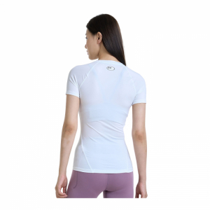 Dámske tréningové tričko s krátkym rukávom - UNDER ARMOUR-UA HG Authentics Comp SS-WHT Biela M 4