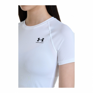 Dámske tréningové tričko s krátkym rukávom - UNDER ARMOUR-UA HG Authentics Comp SS-WHT Biela M 5