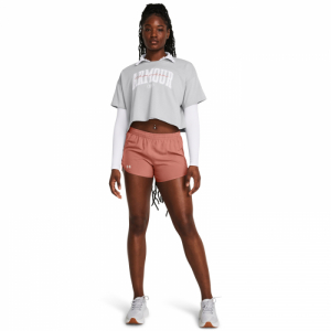 Dámske tričko s krátkym rukávom - UNDER ARMOUR-UA HW SCRIPTED WM CROP SS-GRY Šedá M 2