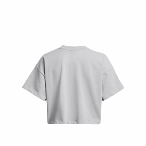 Dámske tričko s krátkym rukávom - UNDER ARMOUR-UA HW SCRIPTED WM CROP SS-GRY Šedá M 4