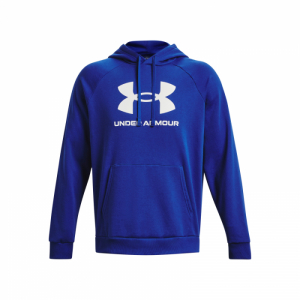 Pánska zateplená mikina s kapucňou - UNDER ARMOUR-UA Rival Fleece Logo HD-BLU Modrá L 5