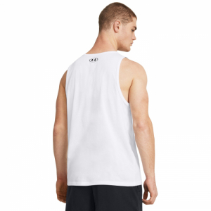 Pánske tričko bez rukávov - UNDER ARMOUR-UA SPORTSTYLE LOGO TANK-WHT Biela XL 1