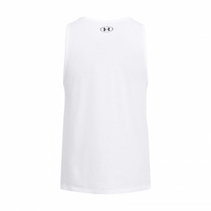 Pánske tričko bez rukávov - UNDER ARMOUR-UA SPORTSTYLE LOGO TANK-WHT Biela XL 3