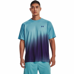 Pánske tréningové tričko s krátkym rukávom - UNDER ARMOUR-UA Tech Fade SS-BLU Modrá S