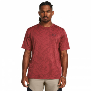 Pánske tréningové tričko s krátkym rukávom - UNDER ARMOUR-UA Tech Vent Geode SS-RED Červená XXL