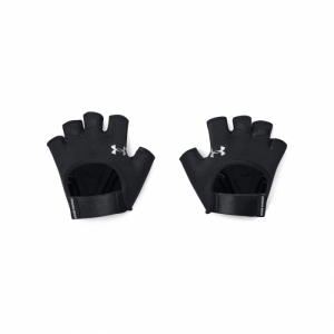 Dámske fitness rukavice na cvičenie - UNDER ARMOUR-UA Womens Training Glove-BLK 7798 Čierna S