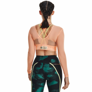 Dámske tréningové tričko s dlhým rukávom - UNDER ARMOUR PROJECT ROCK-UA PROJECT ROCK Sheer Mesh LS-ORG Oranžová M 1