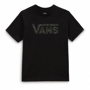 Chlapčenské tričko s krátkym rukávom - VANS-CHECKERED -B BLACK-VN0A7Y4D CAMO Čierna L