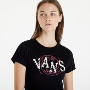 Dámske tričko s krátkym rukávom - VANS-SPIRAL DOWN MINI-Black Čierna XS 3