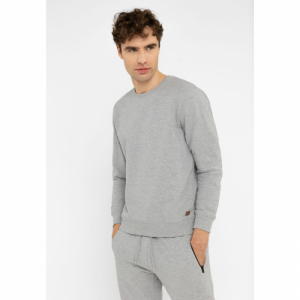 Pánska mikina - VOLCANO-B-ANDY-702M-GREY MEL Šedá XL 4