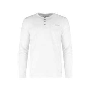 Pánske tričko s dlhým rukávom - VOLCANO-L-CASH-100-WHITE Biela XL