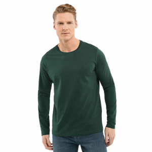 Pánske tričko s dlhým rukávom - VOLCANO-L-HALS-300-GREEN Zelená XL