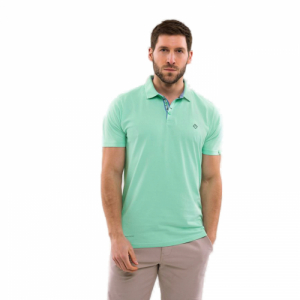 Pánske polo tričko s krátkym rukávom - VOLCANO-O-NIKOS-300-GREEN Zelená XL