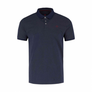 Pánske polo tričko s krátkym rukávom - VOLCANO-O-TEXO-600M-NAVY MEL Modrá XL