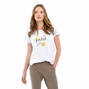 Dámske tričko s krátkym rukávom - VOLCANO-T-JOUFULL-100-WHITE Biela XL 1