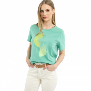 Dámske tričko s krátkym rukávom - VOLCANO-T-LASH-300-GREEN Zelená XL