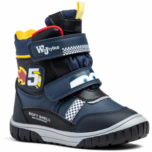 Chlapčenské členkové zimné topánky - WOJTYLKO-Fardell navy Modrá 30
