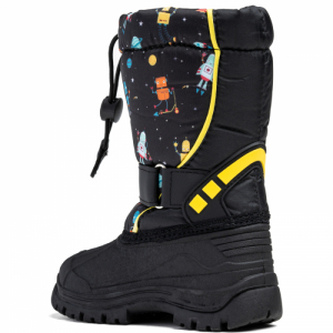 Chlapčenské vysoké zimné topánky - WOJTYLKO-Penar black Čierna 35 1