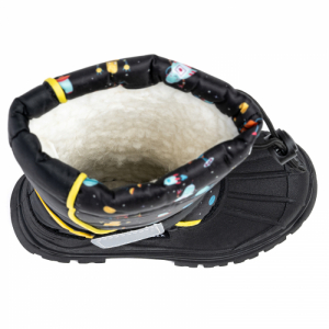 Chlapčenské vysoké zimné topánky - WOJTYLKO-Penar black Čierna 35 2