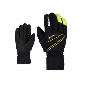 Pánske lyžiarske rukavice - ZIENER-GUNAR GTX-801083-12737-black poison yellow Čierna 9