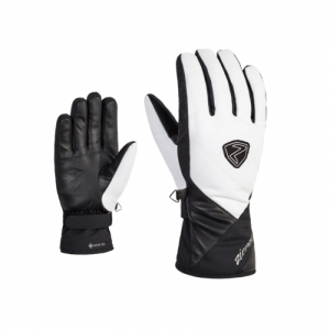 Dámske lyžiarske rukavice - ZIENER-KAMEA GTX-801198-112-white back Biela 8,5