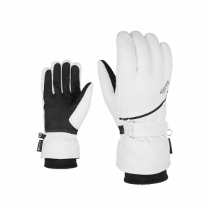 Dámske lyžiarske rukavice - ZIENER-KIANA GTX-801183-01-white Biela 8,5