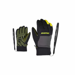 Detské lyžiarske rukavice - ZIENER-LANUS-801983-757-magnet Čierna 7,5