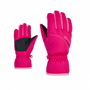 Dievčenské lyžiarske rukavice - ZIENER-LERIN-801999-766-pop pink Ružová 7
